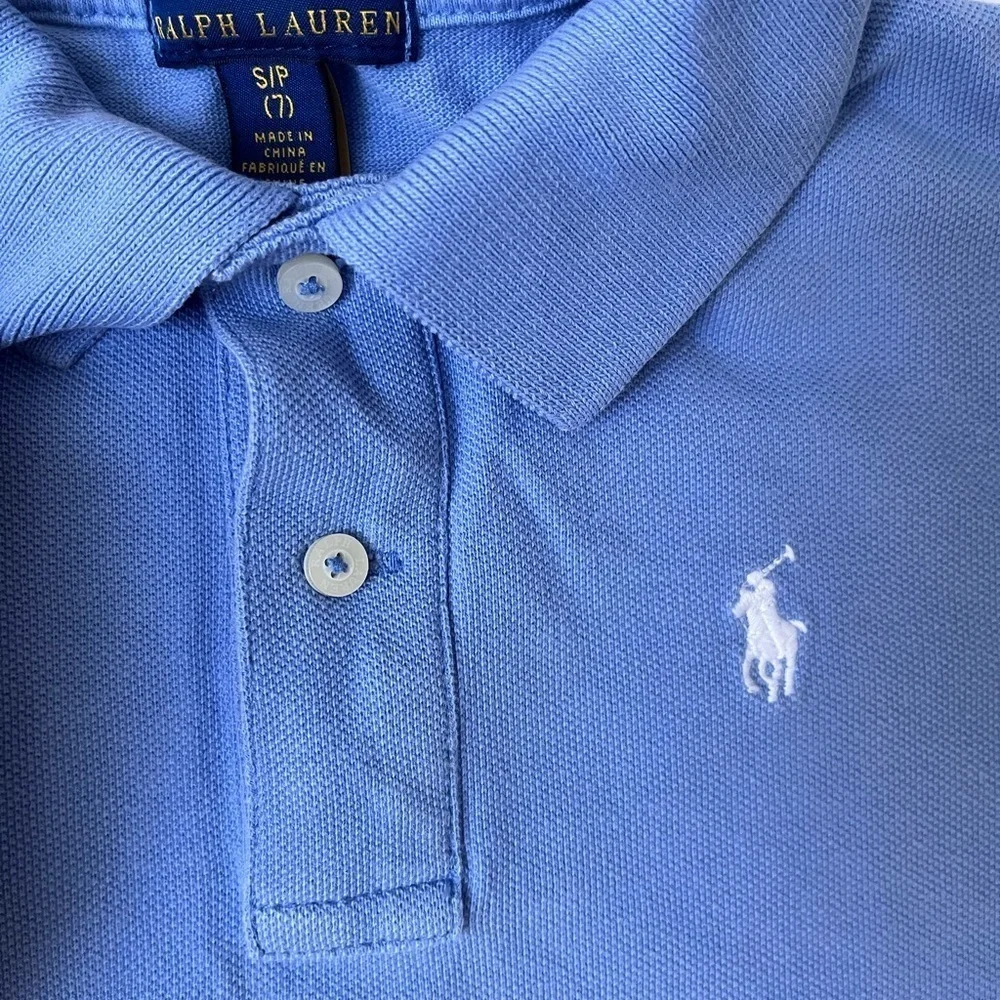 Ralph Lauren kids stretch mesh school polo Dress and polo collar shirt 7
